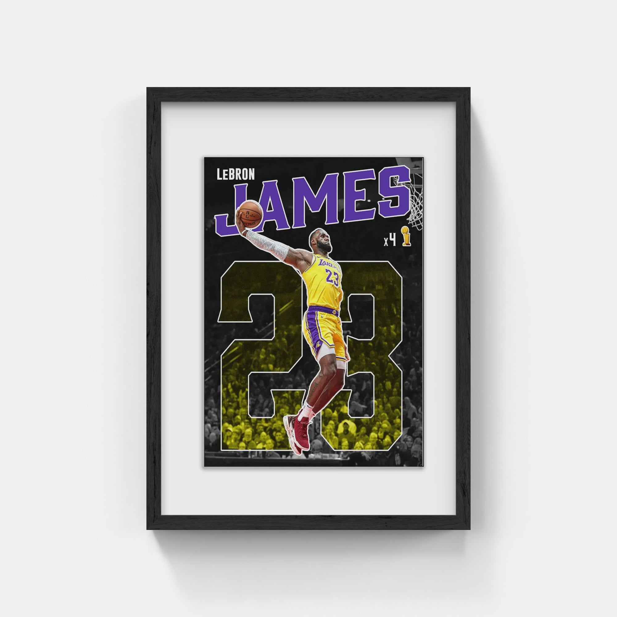 Plakat - Lebron James i flyvende fart - admen.dk