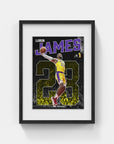 Plakat - Lebron James i flyvende fart - admen.dk