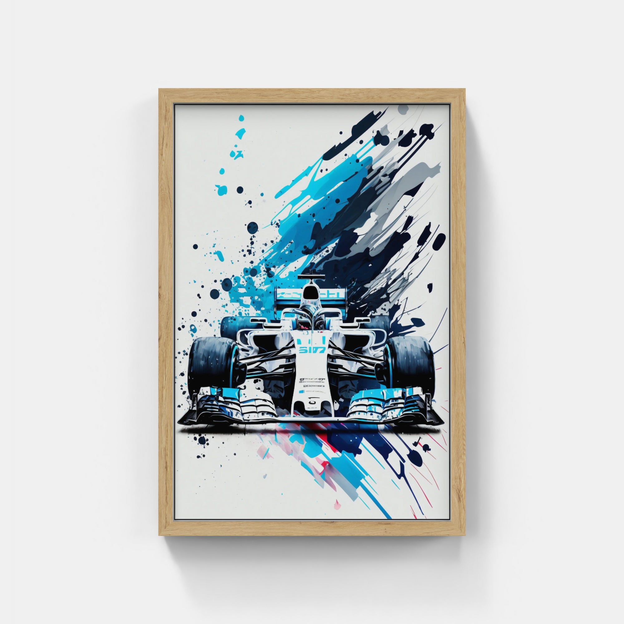 Plakat - Formel 1 Blå watercolor - admen.dk