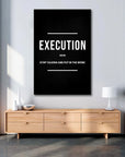 Plakat - Execution noun citat - admen.dk