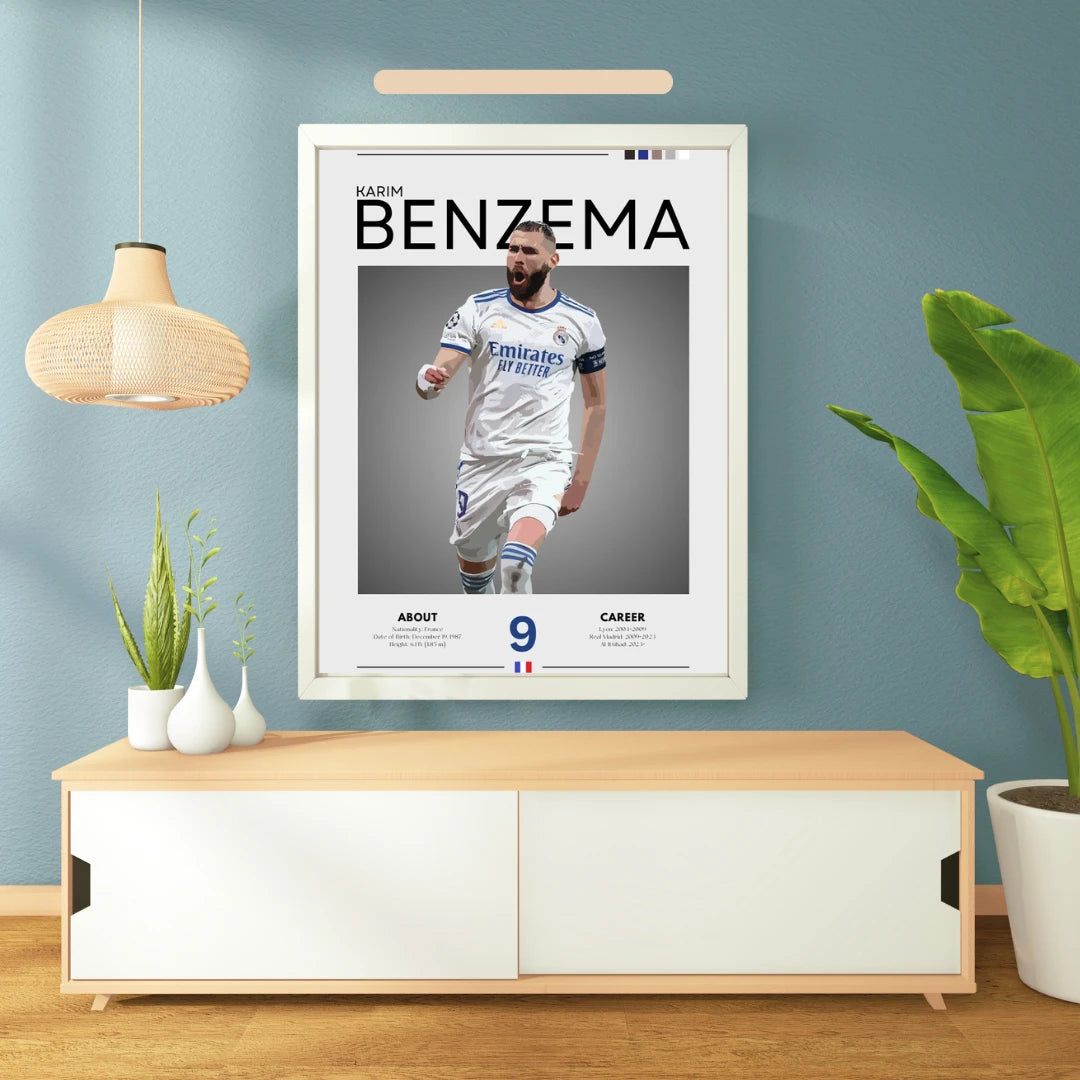 Plakat - Karim Benzema grafisk look