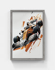 Plakat - Formel 1 Brun watercolor - admen.dk