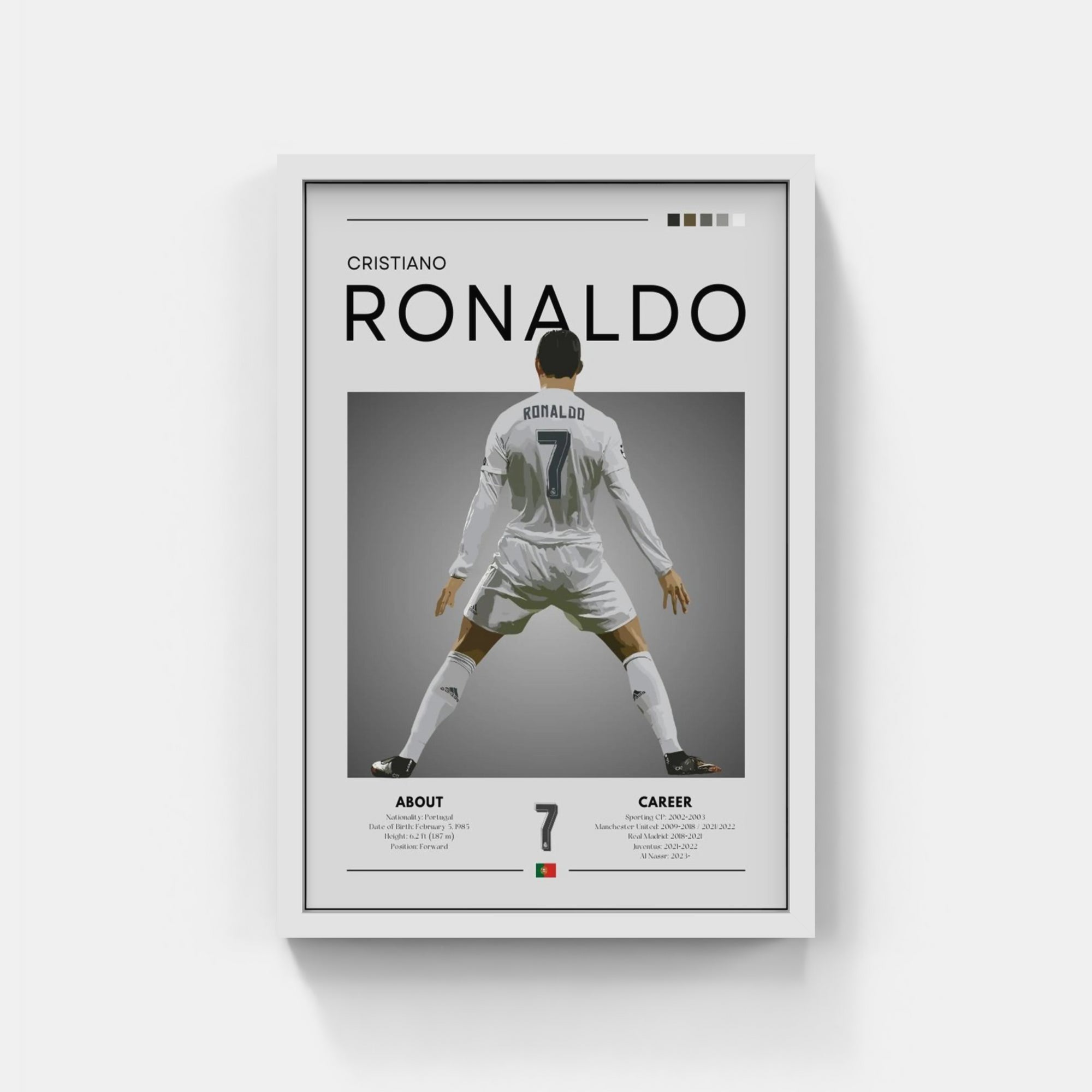 Plakat - Ronaldo Real Madrid look - admen.dk