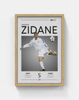 Plakat - Zinedine Zidane Real Madrid look - admen.dk