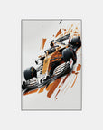 Plakat - Formel 1 Brun watercolor - admen.dk