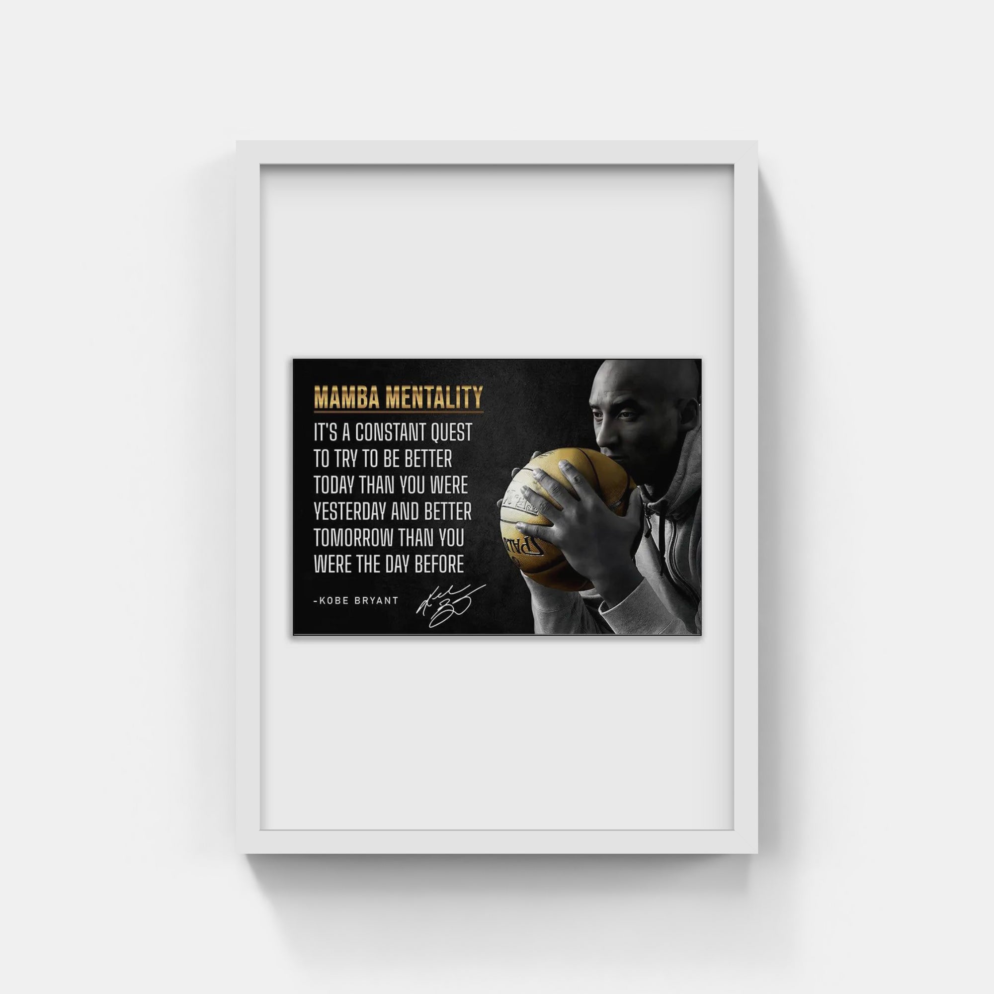 Plakat - Kobe Bryant Mamba mentality citat - admen.dk