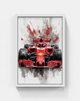 Plakat - Formel 1 Ferrari watercolor - admen.dk