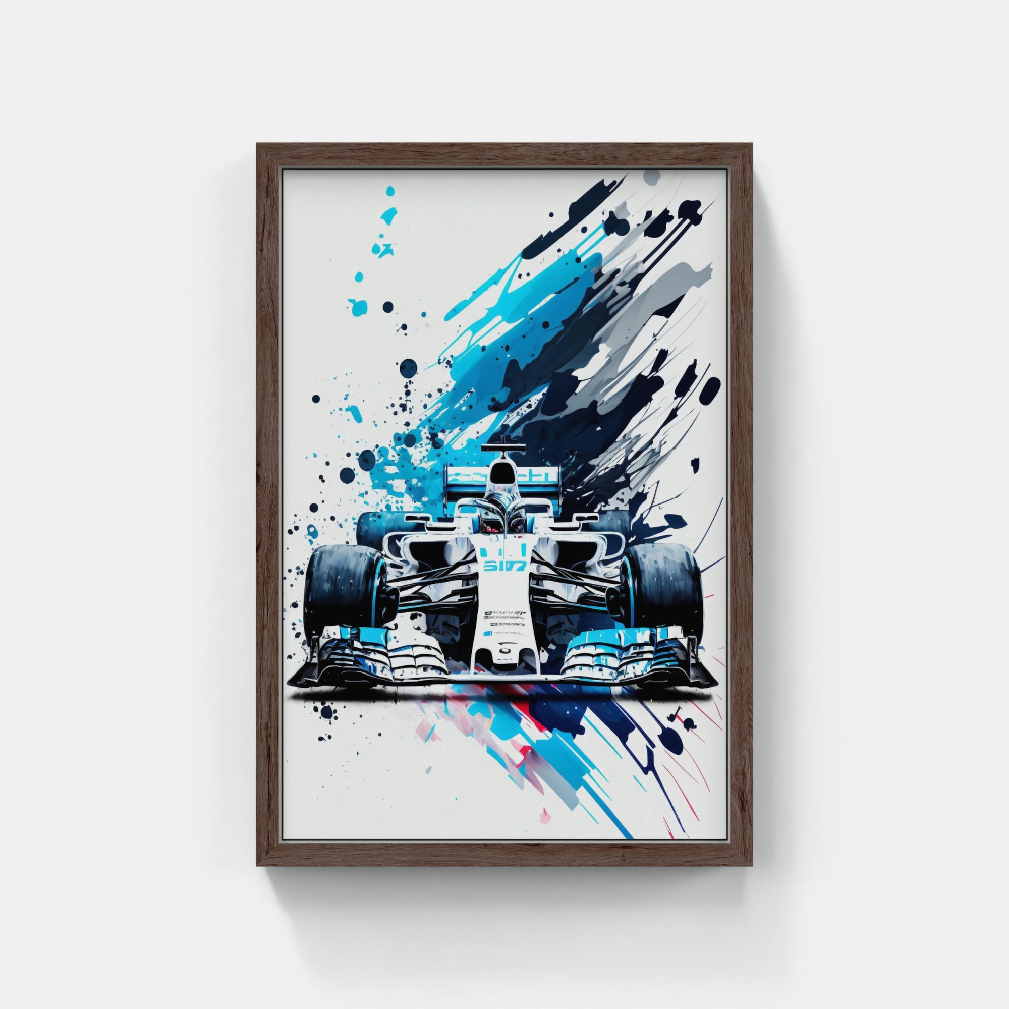 Plakat - Formel 1 Blå watercolor - admen.dk