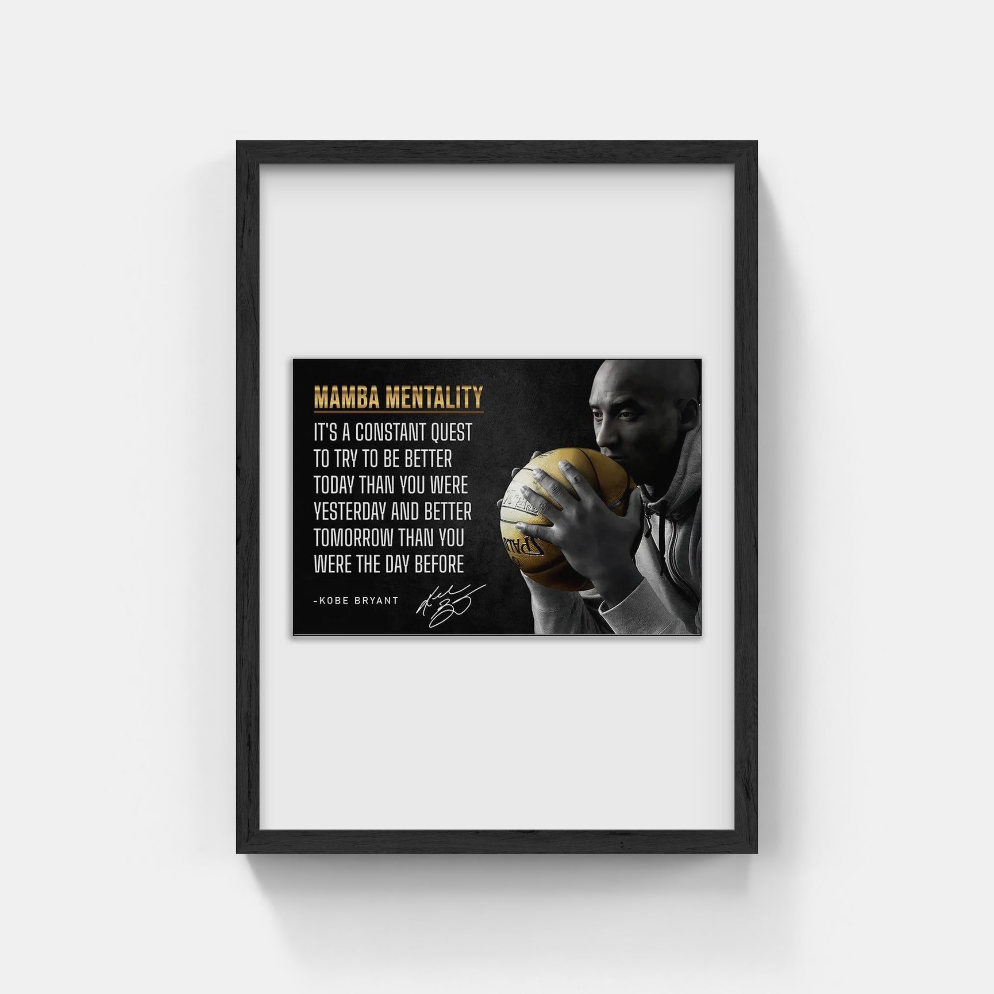 Plakat - Kobe Bryant Mamba mentality citat - admen.dk