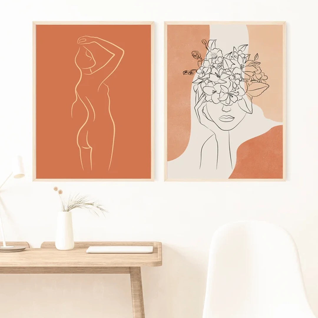 Plakat - Woman head abstract kunst - admen.dk