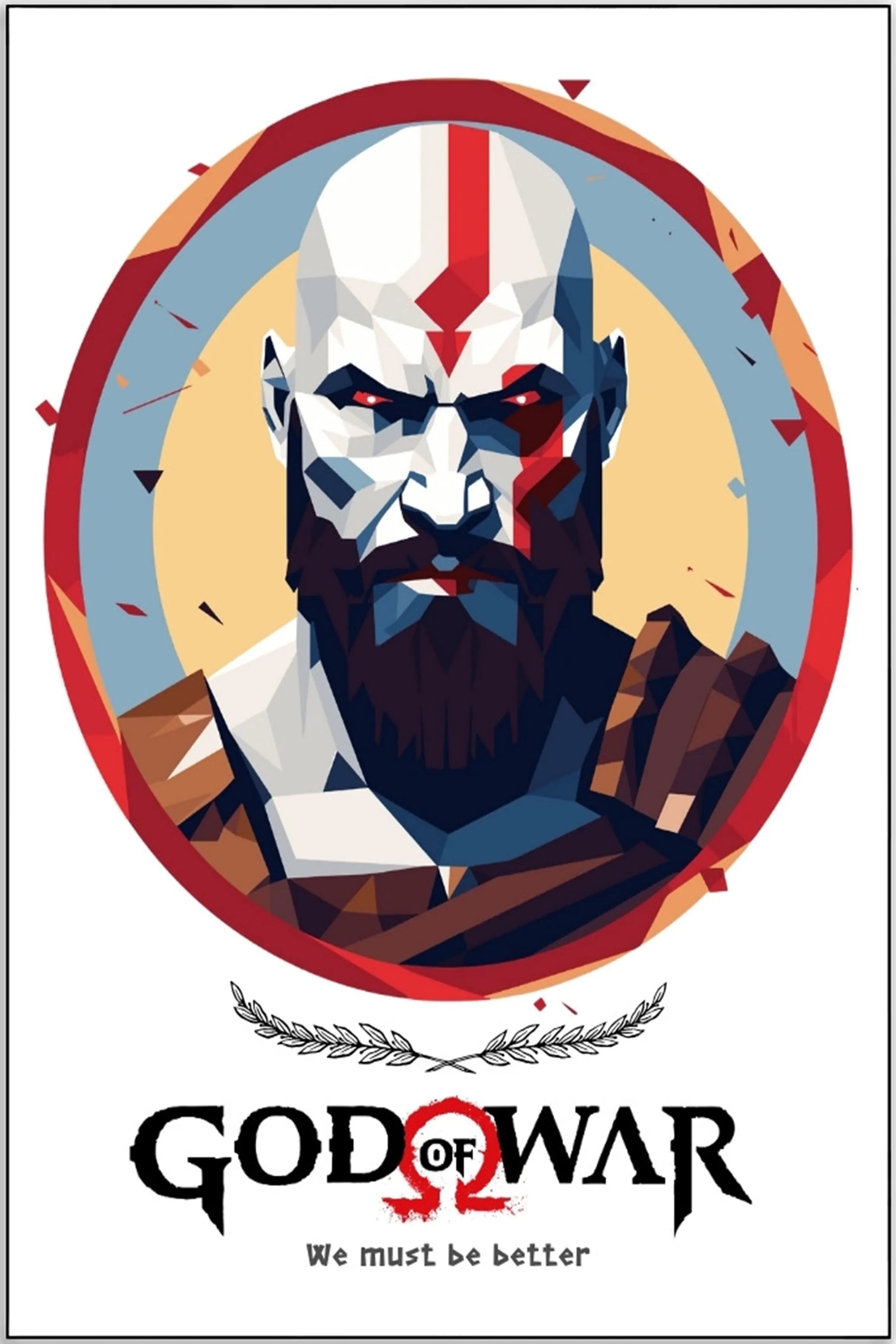 Plakat - God of war figur - admen.dk