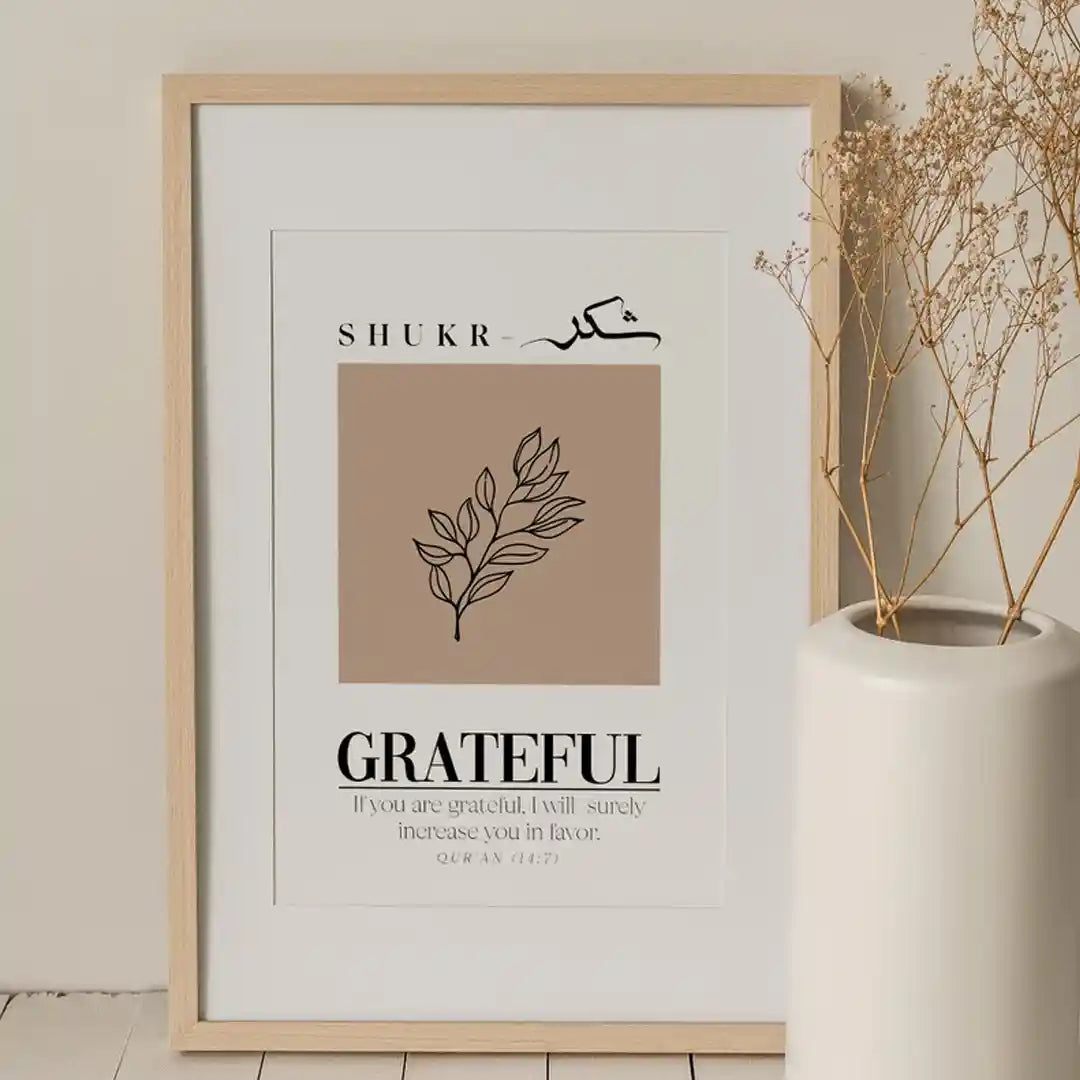 Plakat - Grateful kalligrafi - admen.dk