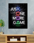 Plakat - Just one more game neon art - admen.dk