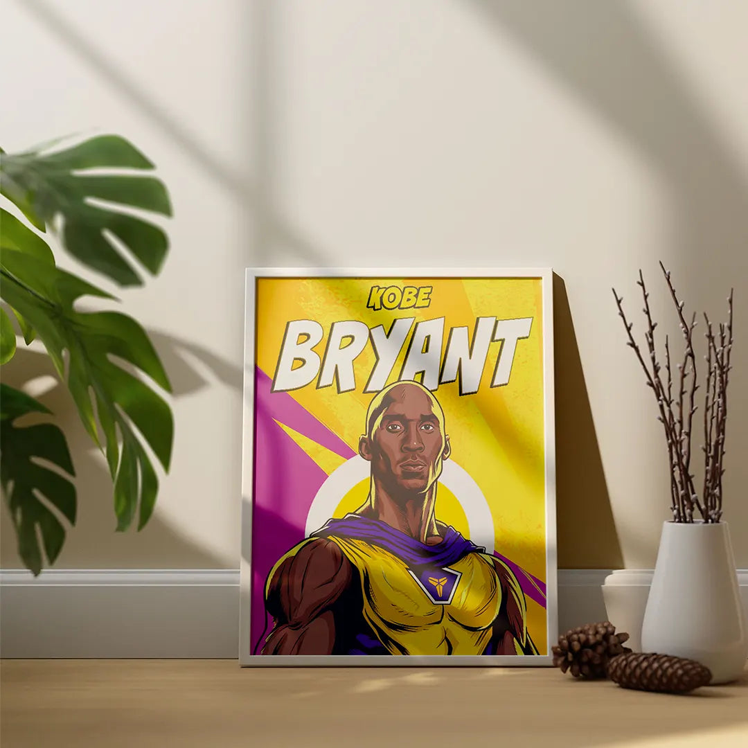 Plakat - Kobe Bryant superhelt - admen.dk