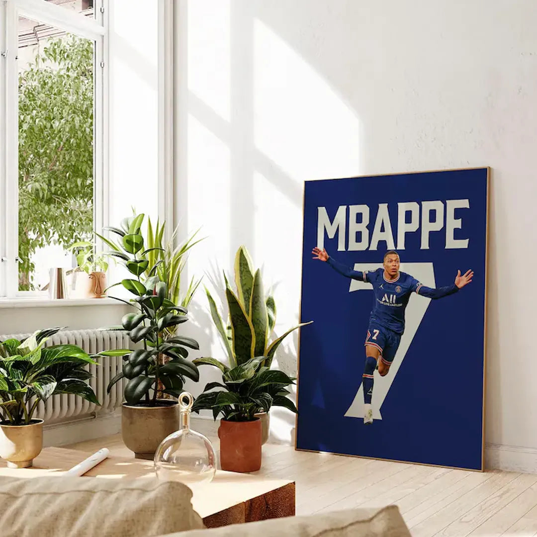 Plakat - Kylian Mbappe efter sejr - admen.dk