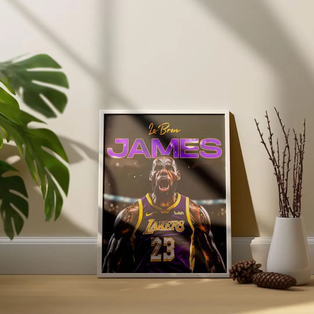 Plakat - Lebron James i brøl - admen.dk