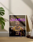 Plakat - Lebron James i brøl - admen.dk