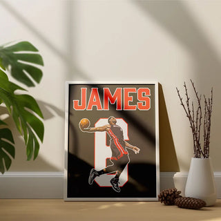 Plakat - Lebron James i hopla - admen.dk