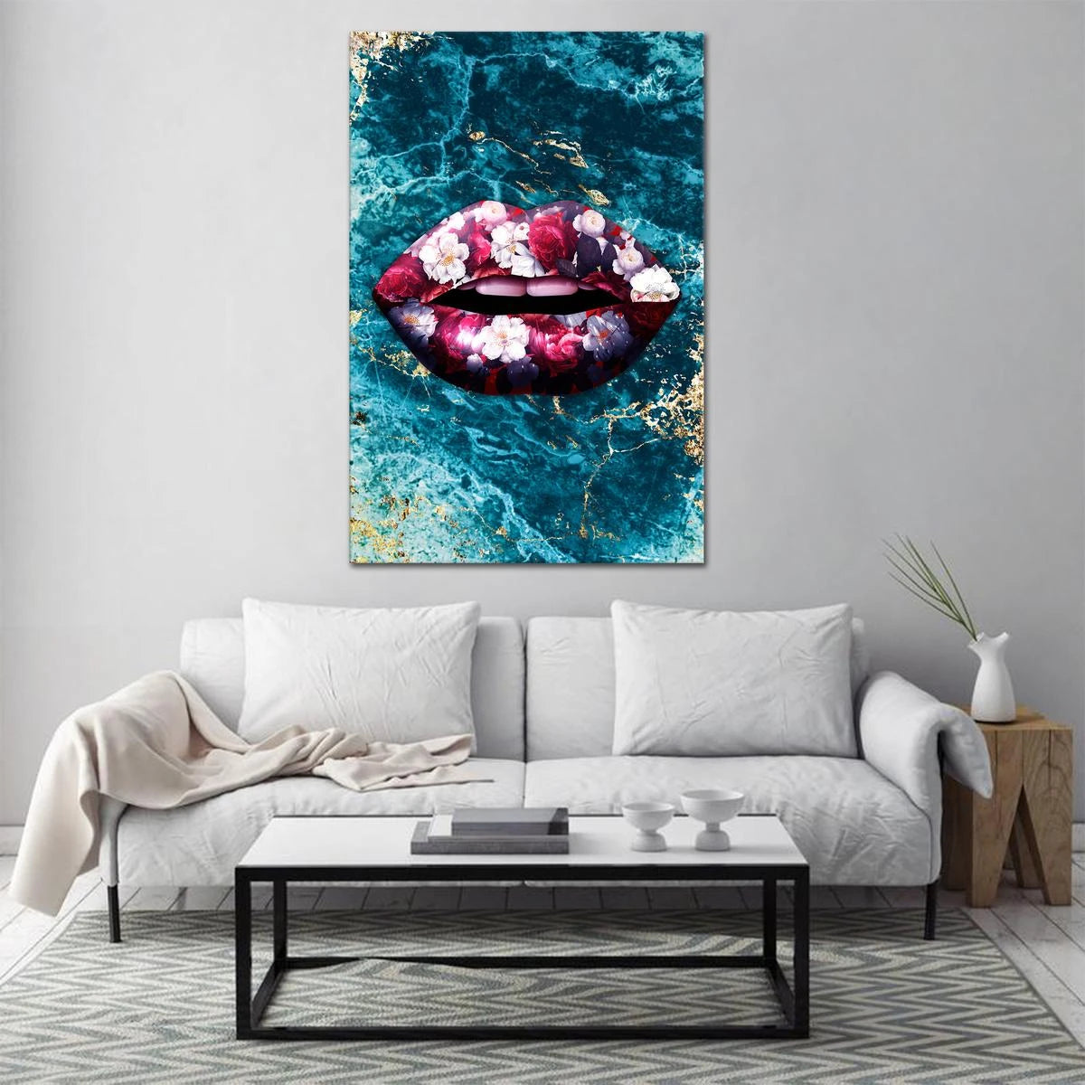 Plakat - Flower lips kunst - admen.dk