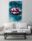 Plakat - Flower lips kunst - admen.dk