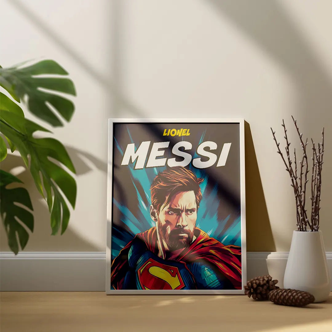 Plakat - Messi superhelt - admen.dk