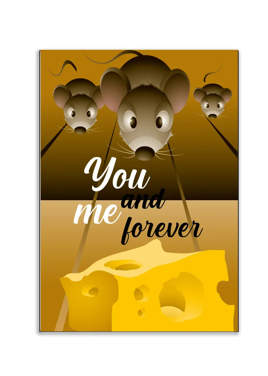 Plakat - Mus - You and me forever citat - admen.dk