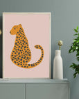 Plakat - Orange leopard - admen.dk