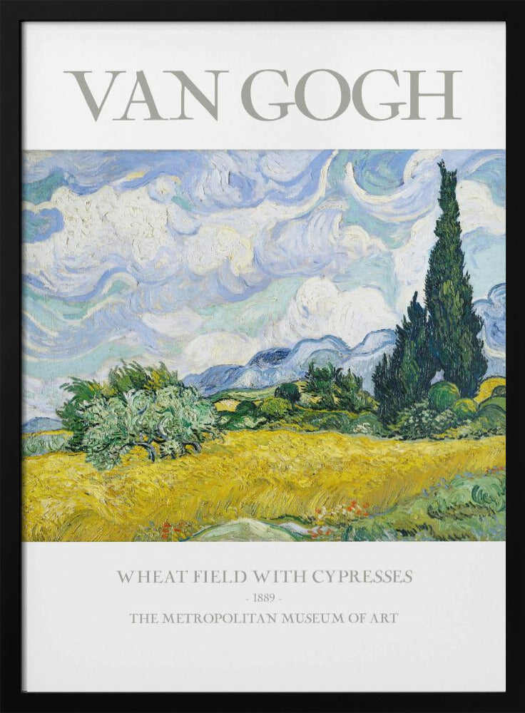 Plakat - Wheat Field With Cypresses