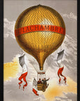 Plakat - Balloon Labeled With Two Men Riding In the Basket 1880