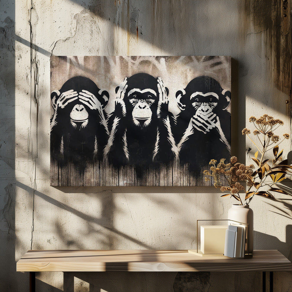 Canvas - Three Wize Monkeys