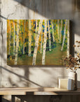 Canvas - Birch Trees GREEN