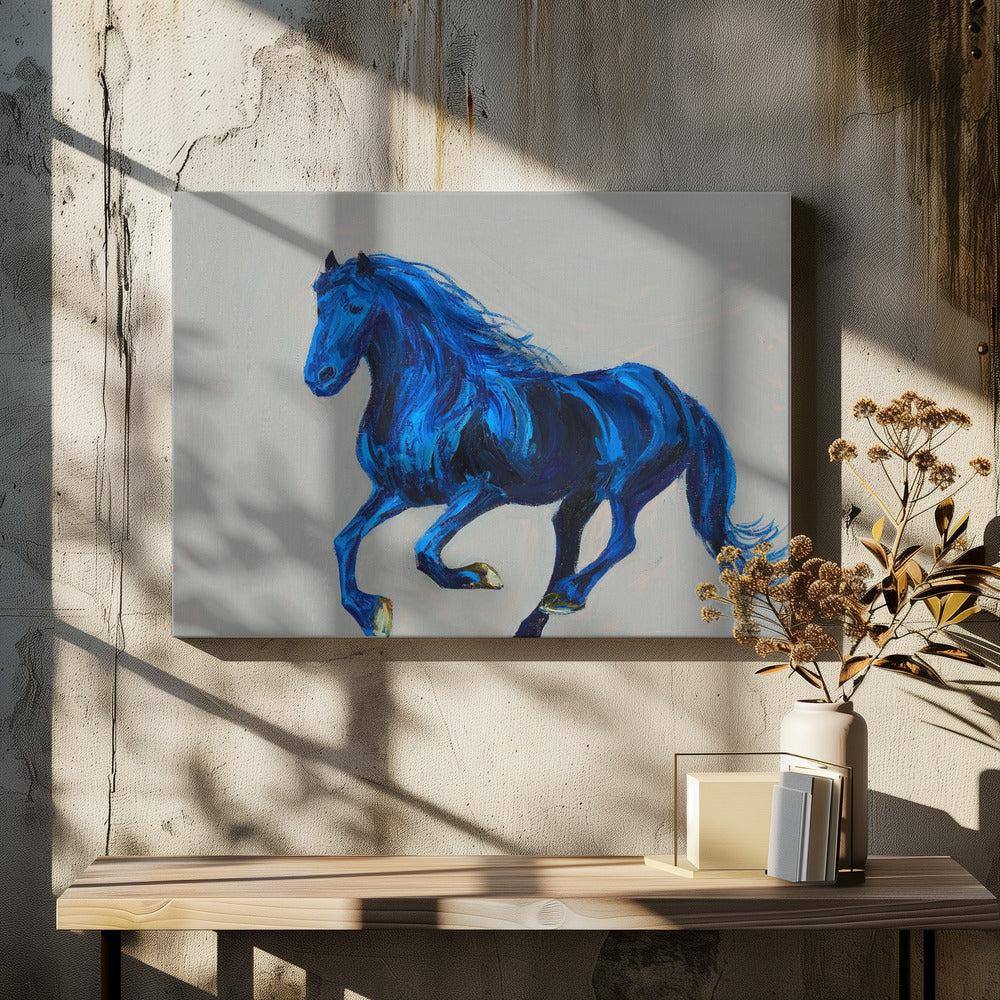 Canvas - A Blue Horse