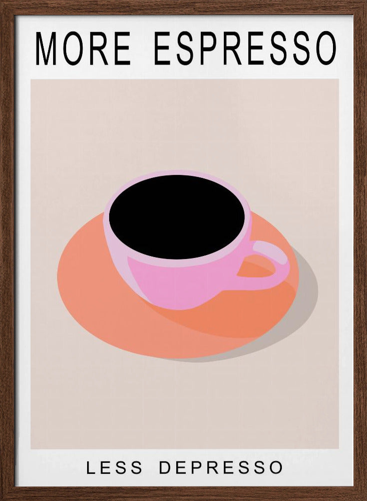 Plakat - More Espresso Less Depresso