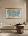 Plakat - Highly detailed map of the United States, Romy