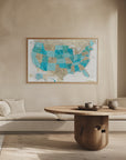 Plakat -  Highly detailed map of the United States, Uxia