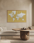 Plakat - Detailed world map with cities, Andrew