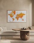 Plakat - Explore world map with cities, Carlotta