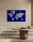 Plakat - Explore world map with cities, Valrie