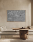 Plakat - Map of Winston Salem (NC, USA) in gray vintage style