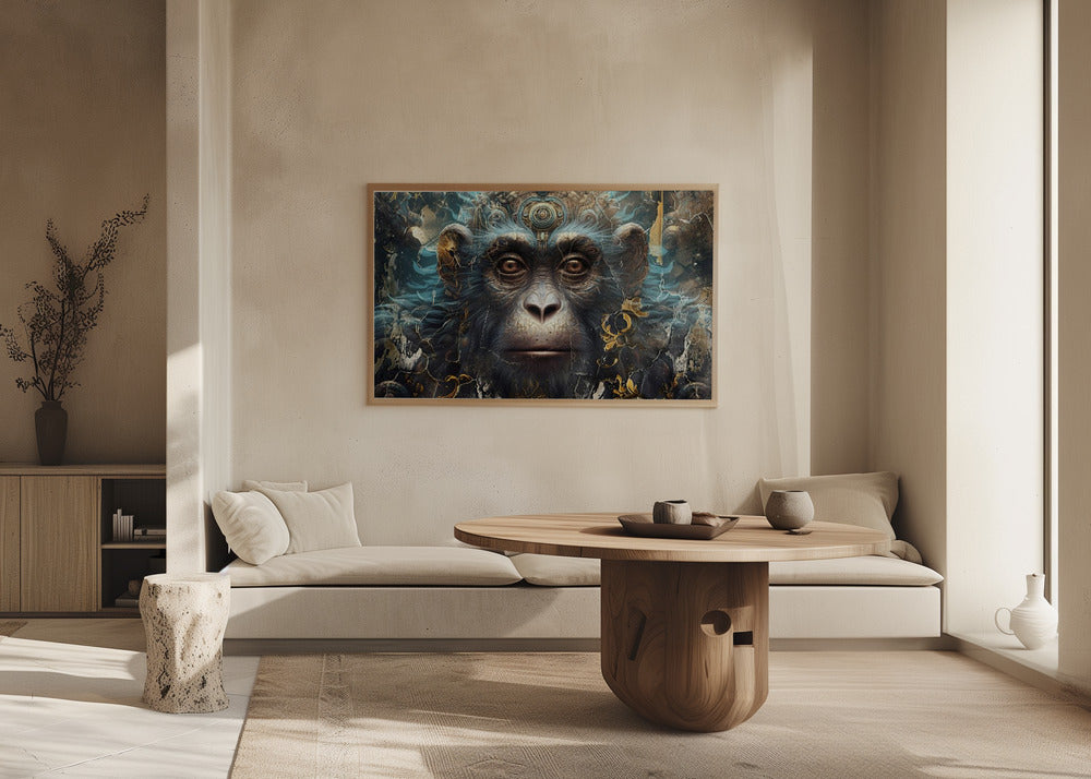 Plakat - Monkey Animal Vintage Art Illustration Wallart 06