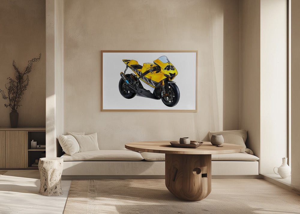 Poster - Motorbike Yellow