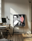 Akustik - Pink and Black Abstract Shapes Print No2