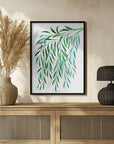 Plakat - Cascading watercolor eucalyptus