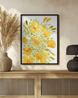 Plakat - Watercolor California poppies quad 2