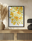 Plakat - Watercolor California poppies quad 3