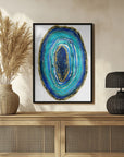 Plakat - Turquoise and blue geode