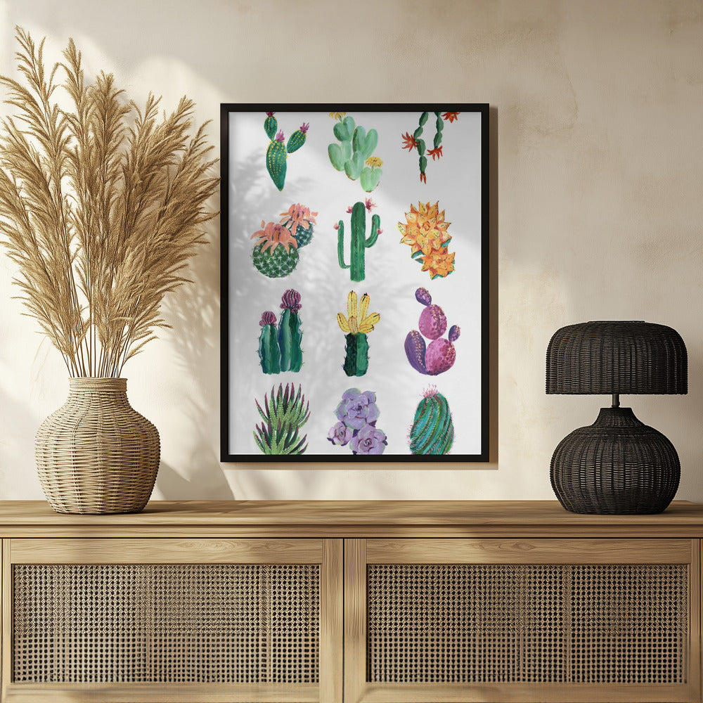 Plakat - Collection of cacti