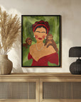 Plakat - Frida and Monkeys