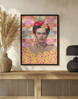 Plakat - Frida with flowers