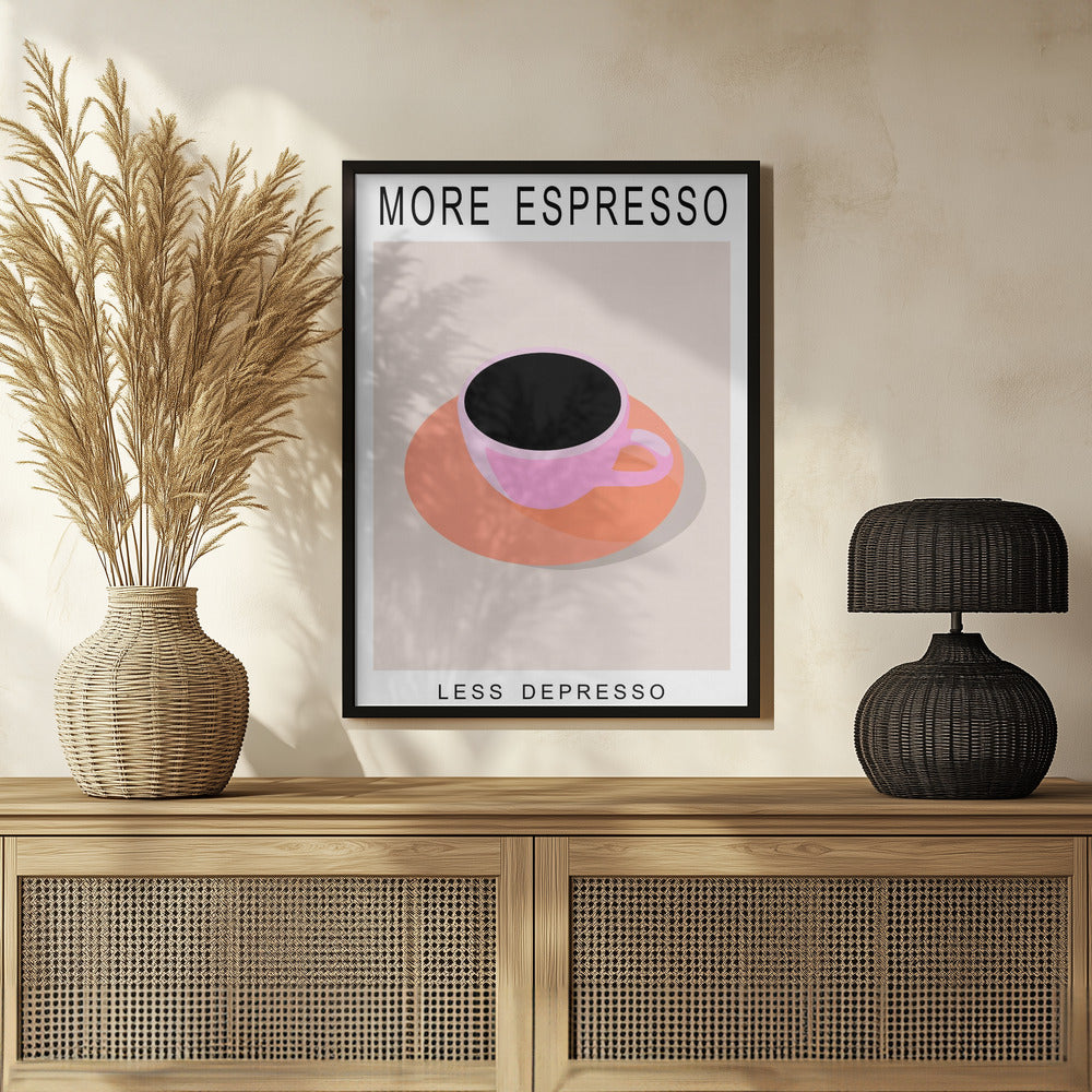 Plakat - More Espresso Less Depresso